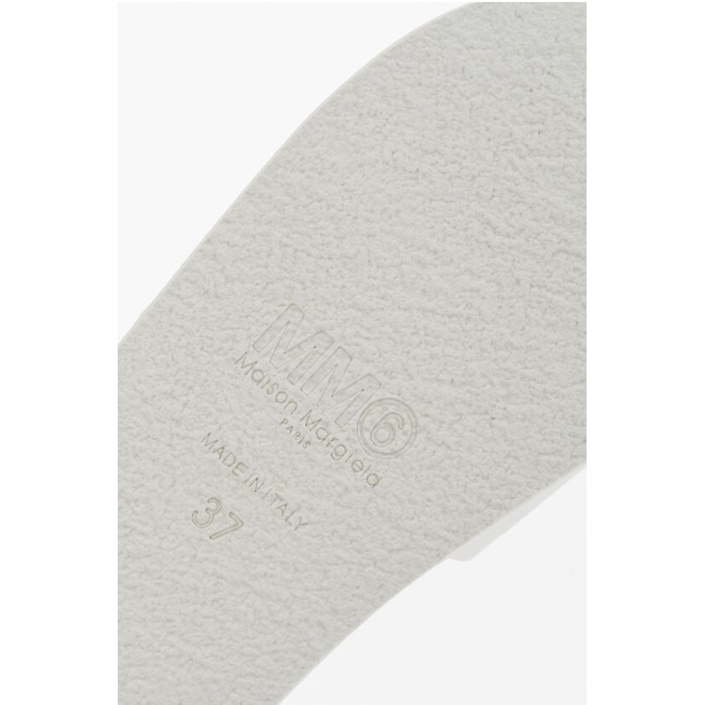 Слайды MM6 однотонные с тисненым логотипом Maison Margiela, White — фото 4