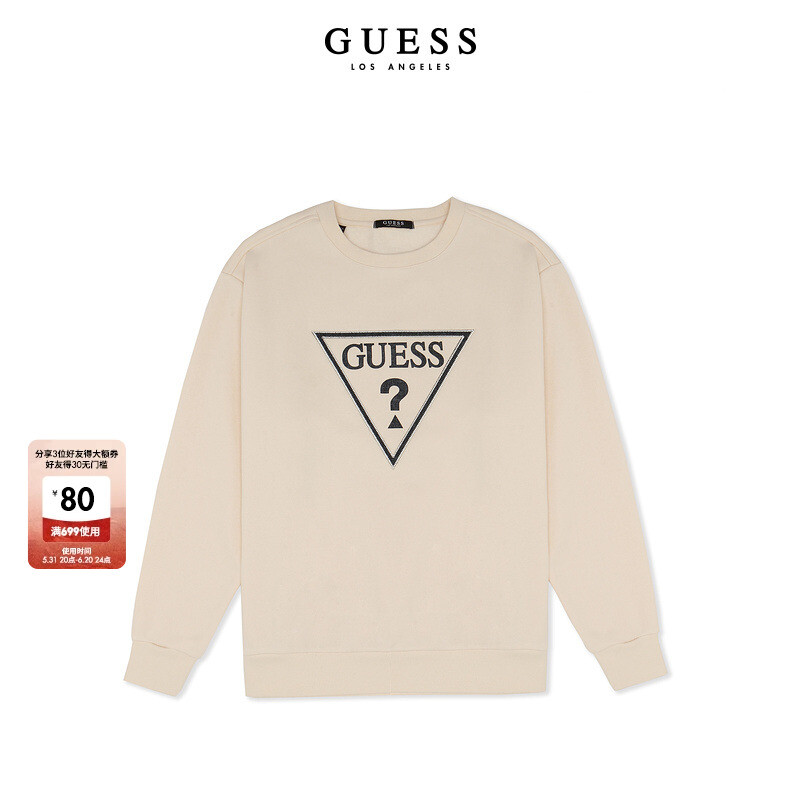 

Пуловер Guess с круглым вырезом, темно-синий