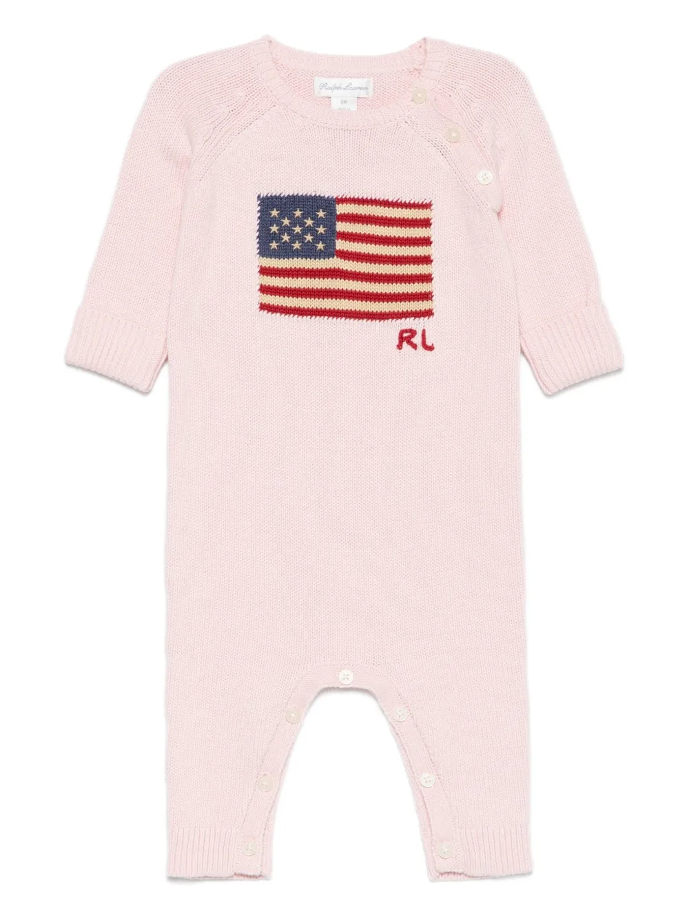 

Комбинезон с флаговым мотивом Polo Ralph Lauren Kids, розовый