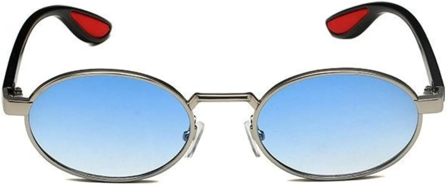 

Солнцезащитные очки COTIA Fashion Small Metal Oval для женщин в стиле ретро-панк для мужчин, модные классические солнцезащитные очки с оправой UV400, Blue