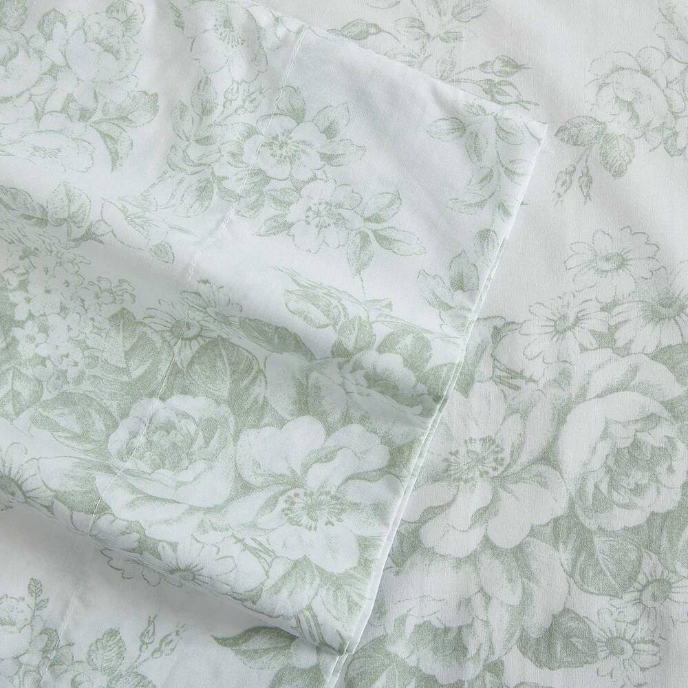 

зеленый комплект простыней Laura Ashley Toile Delight, зеленый