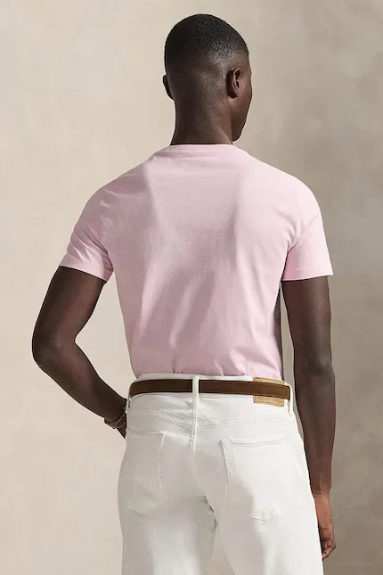 Футболка базовая хлопковая Polo Ralph Lauren, розовый — фото 2