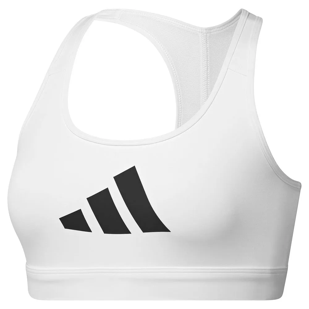 

Спортивный бюстгальтер adidas Powerreact Big Logo Graphic, белый