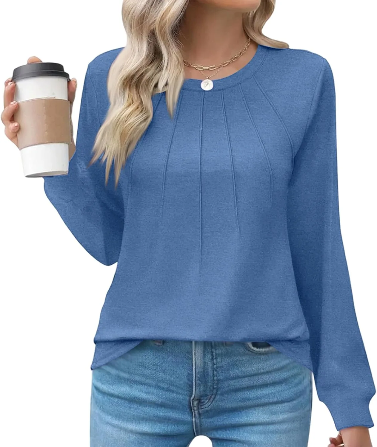 

Kenvina футболка с длинным рукавом и круглым вырезом