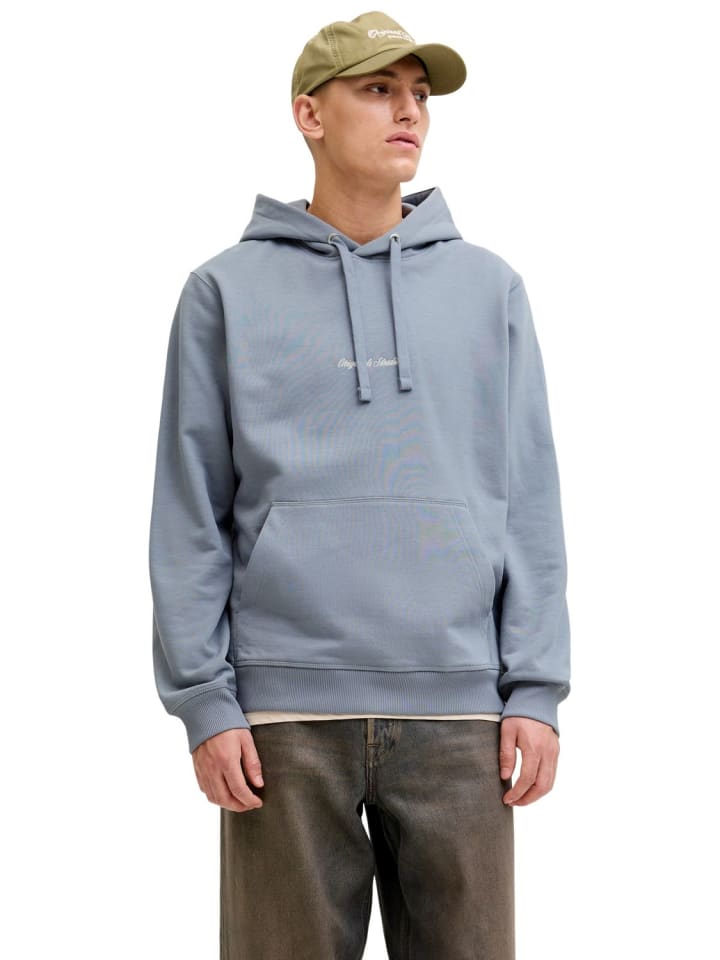 

Jack & Jones Толстовка JORNORREBRO EMB SWEAT HOOD синего цвета