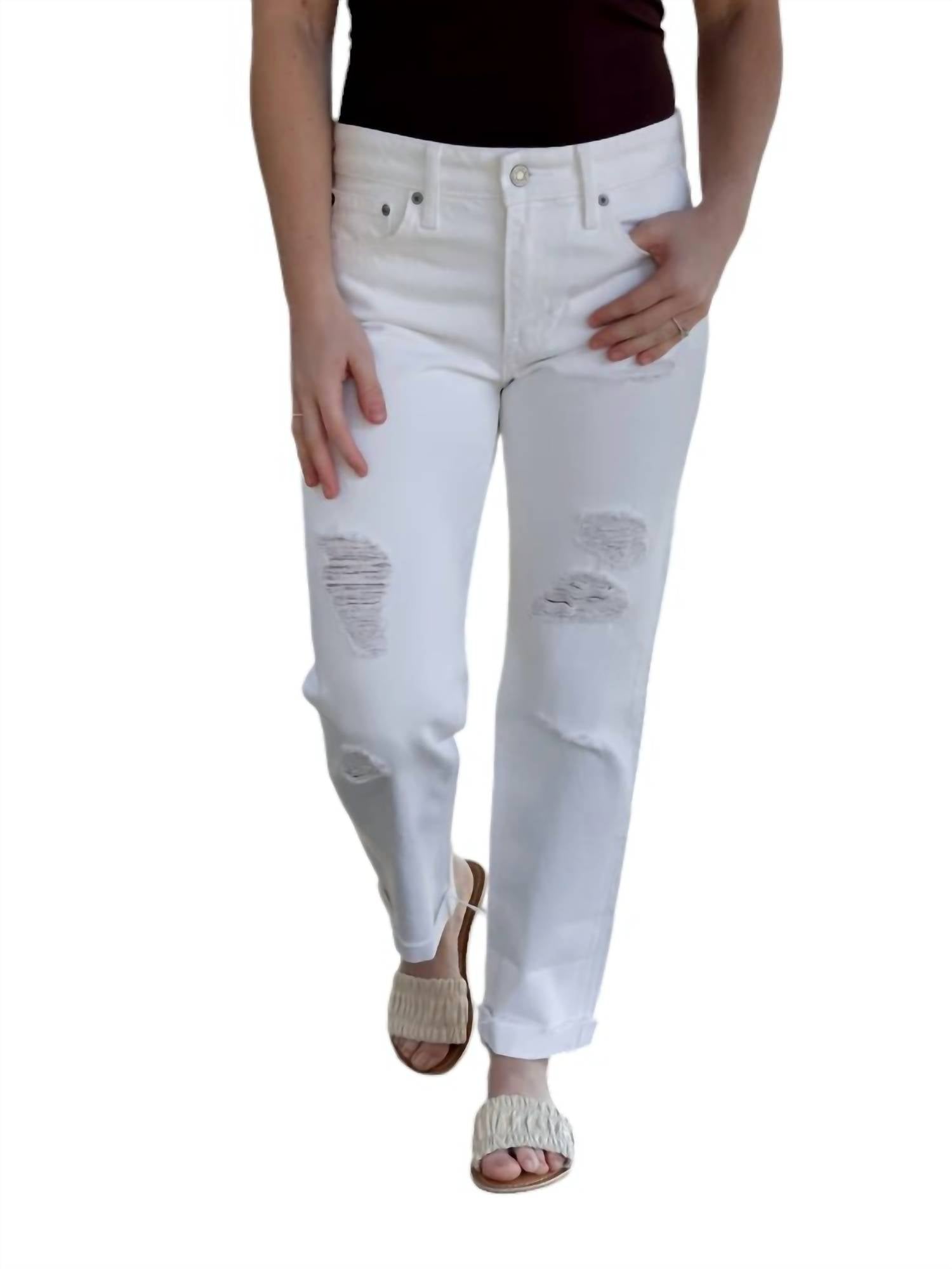 

Джинсы бойфренда Sienna Slim белого цвета Lucky Brand