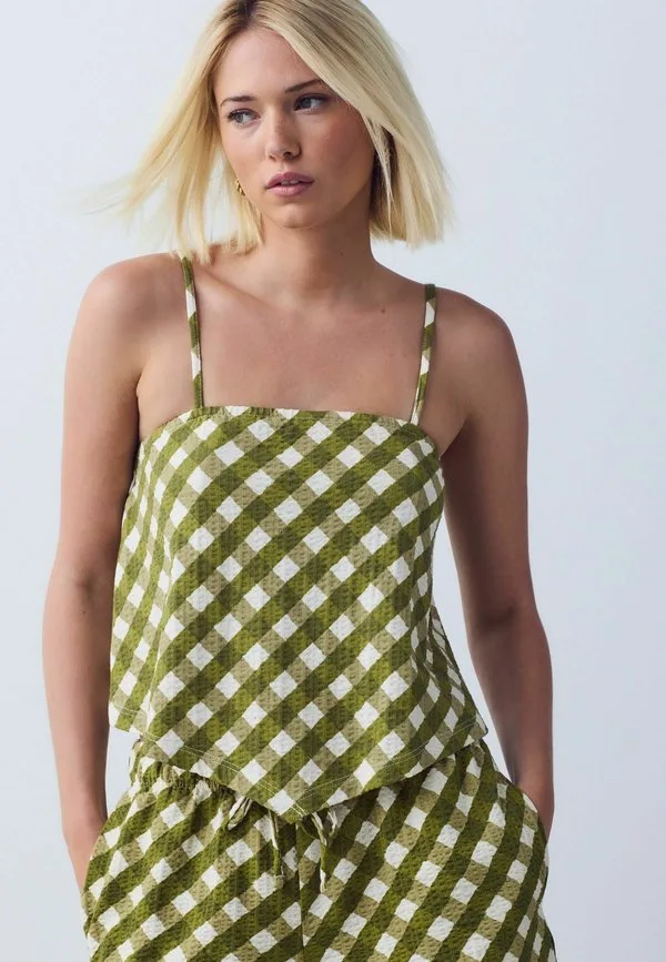 Топ-Бандана без рукавов стандартного кроя Next, Green Gingham