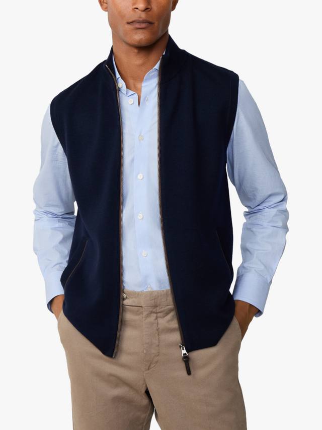 

Шерстяной жилет без рукавов с высоким воротником Hackett London