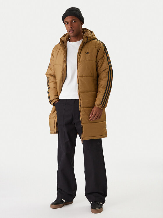 Зимняя куртка loose fit adicolor JW5847 Adidas, бежевый — фото 2