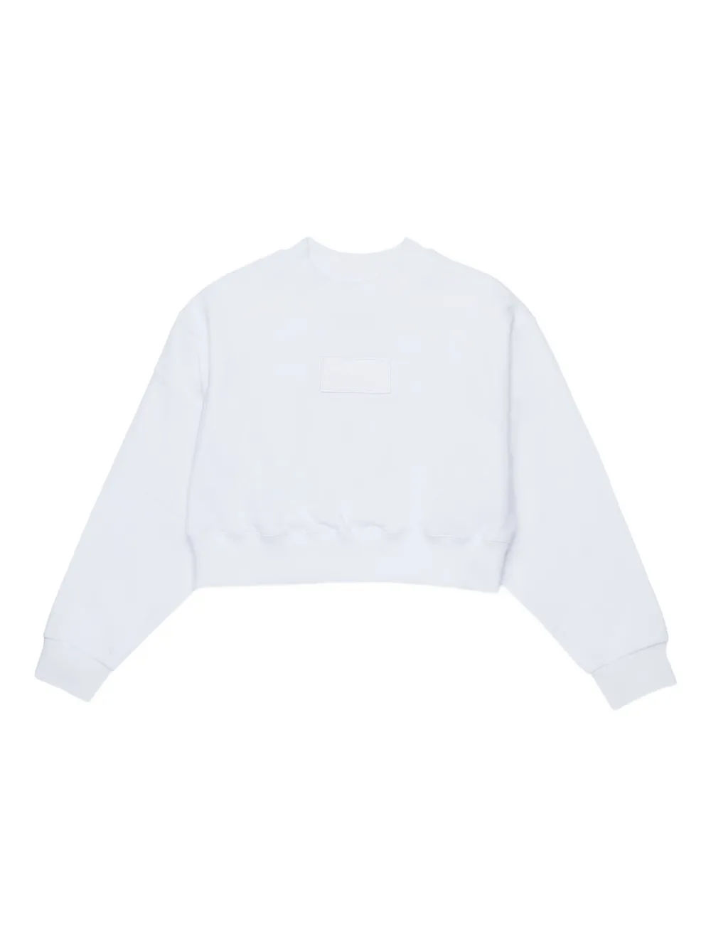 

Укороченная толстовка с нашивкой MM6 Maison Margiela Kids, белый