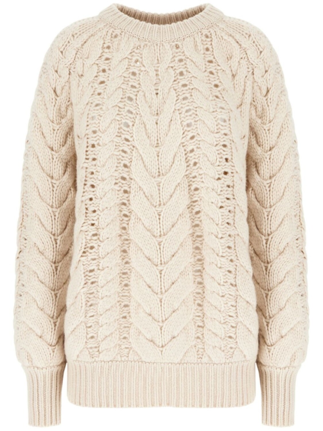 

Джемпер крупной вязки из кашемира и шелка Brunello Cucinelli, нейтральный цвет