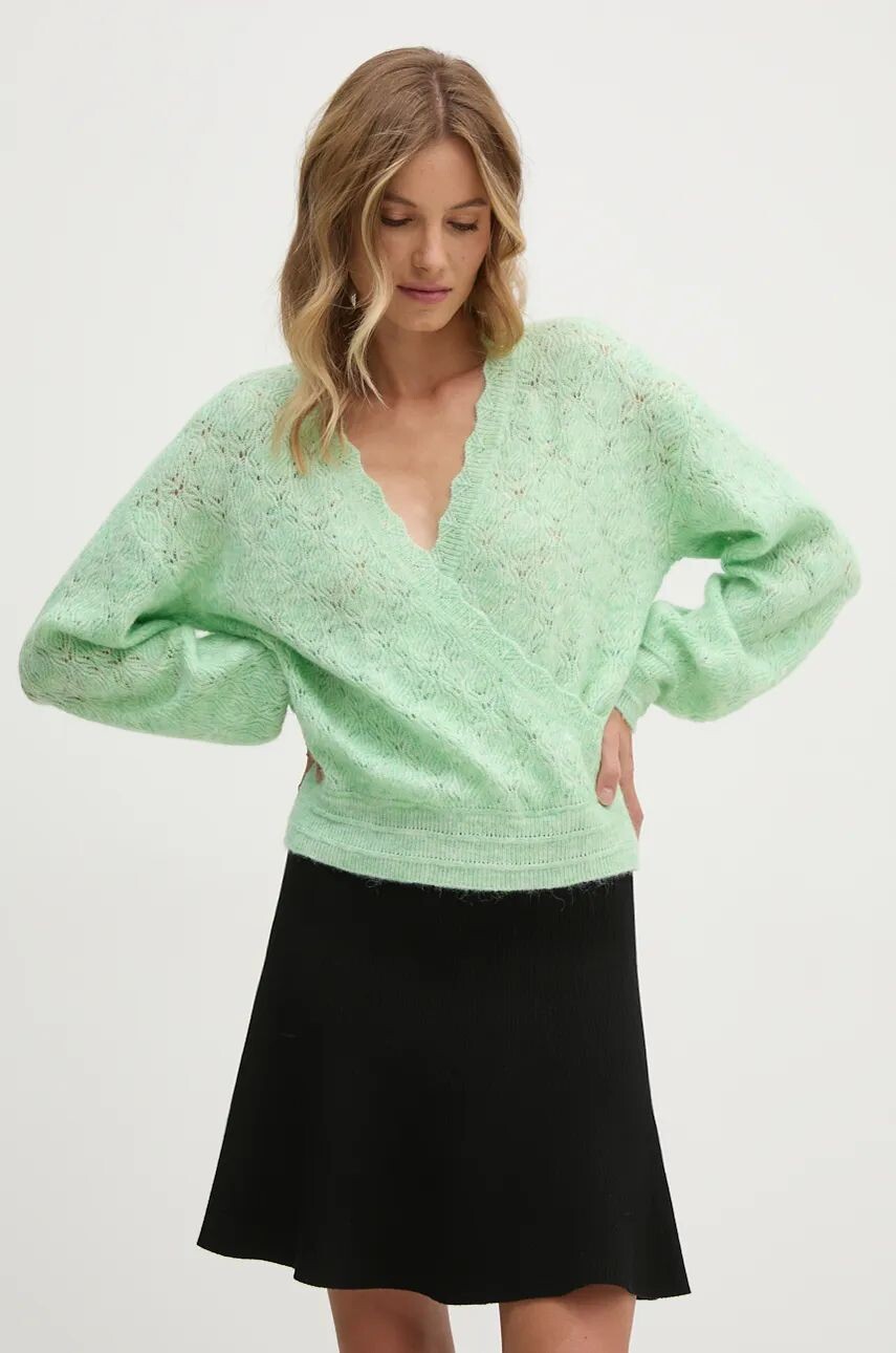 

Свитер из смесовой шерсти Pepe Jeans HELEN WRAP, зеленый