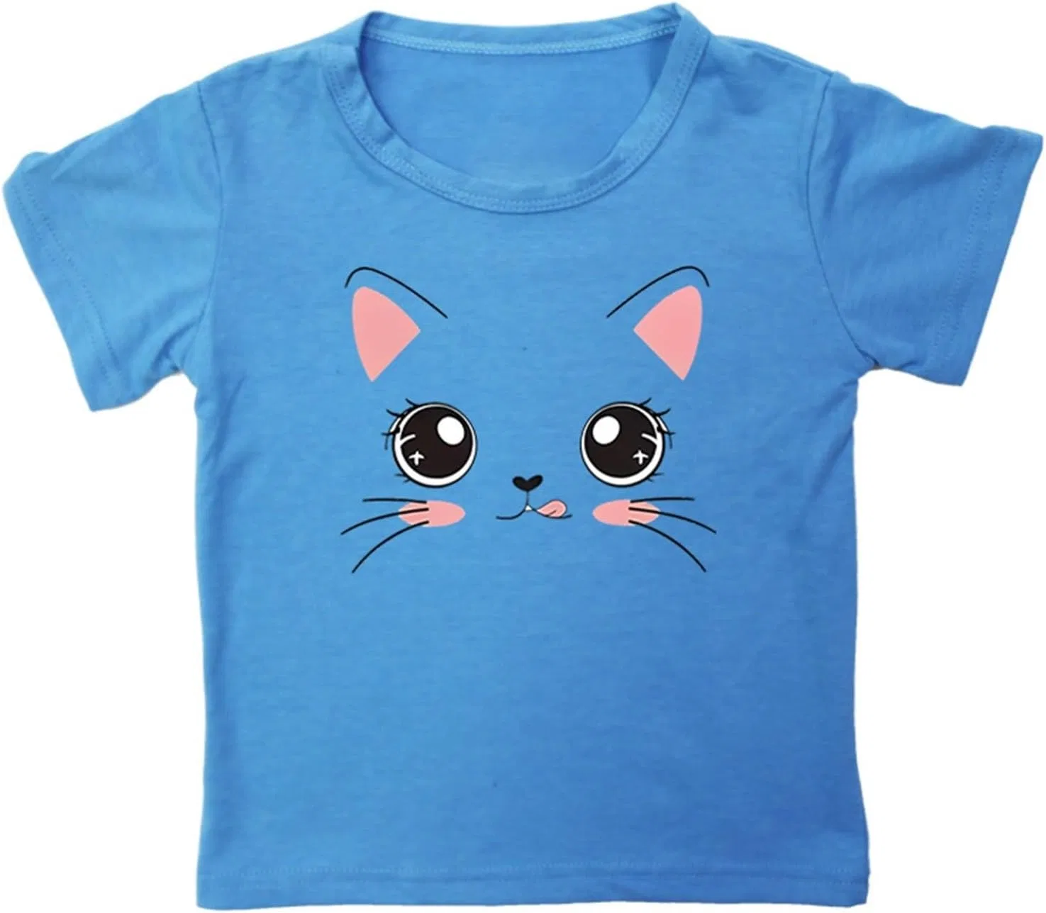Детская футболка с котом, Generic, Blue