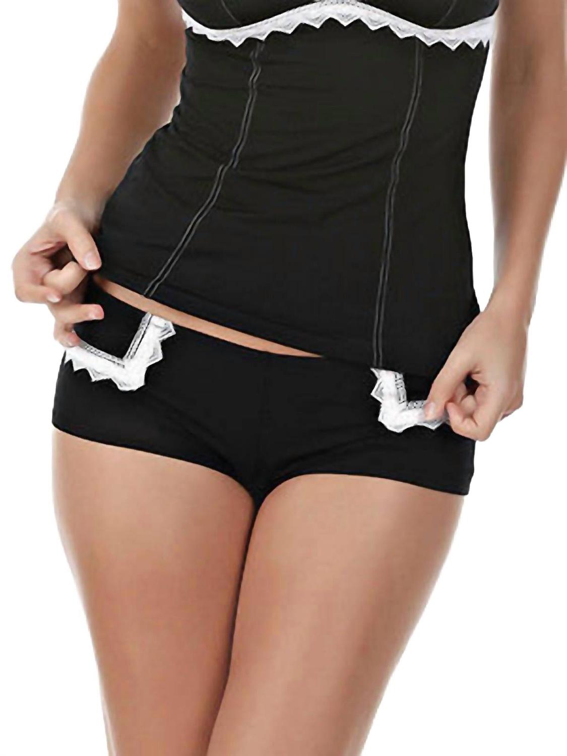 

Трусики-шорты с кружевной отделкой Coquette, черные Jezebel