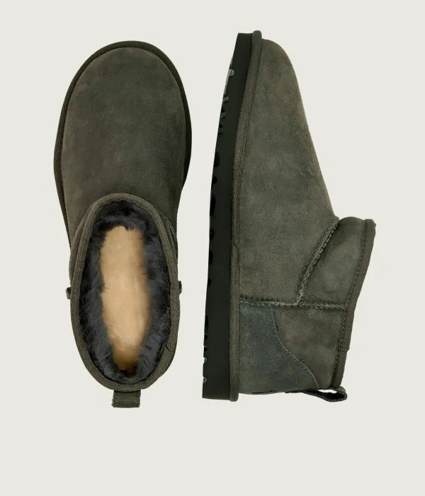 Угги Ugg Classic Ultra Mini, темно-оливковый — фото 4