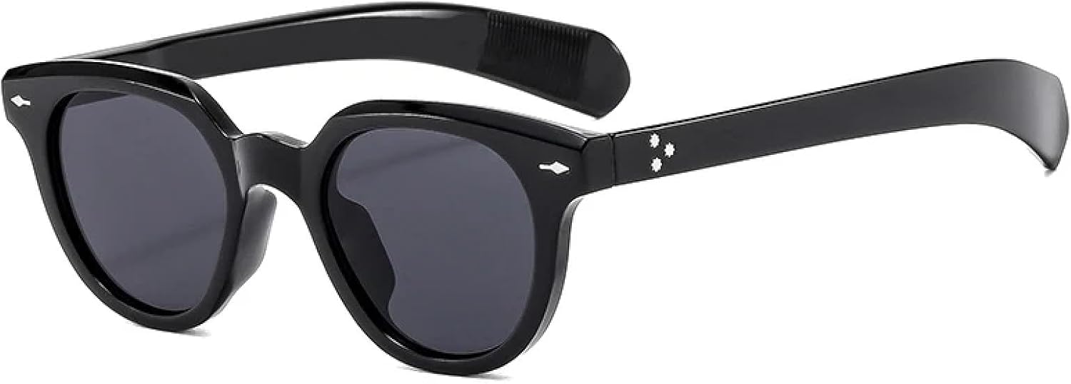 

Солнцезащитные очки с защитой от УФ-излучения UV400 для женщин и мужчин | Овальные заклепки, градиентный желто-синий цвет | для занятий спортом на открытом воздухе DSVIGF, Black Gray