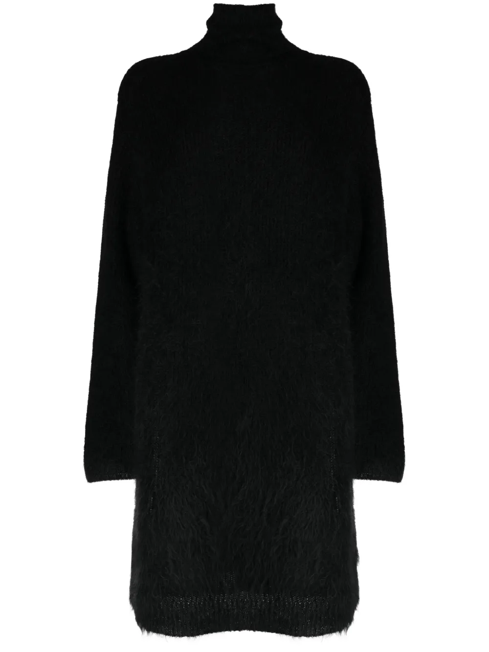 

Длинный джемпер с высоким воротником Yohji Yamamoto, черный