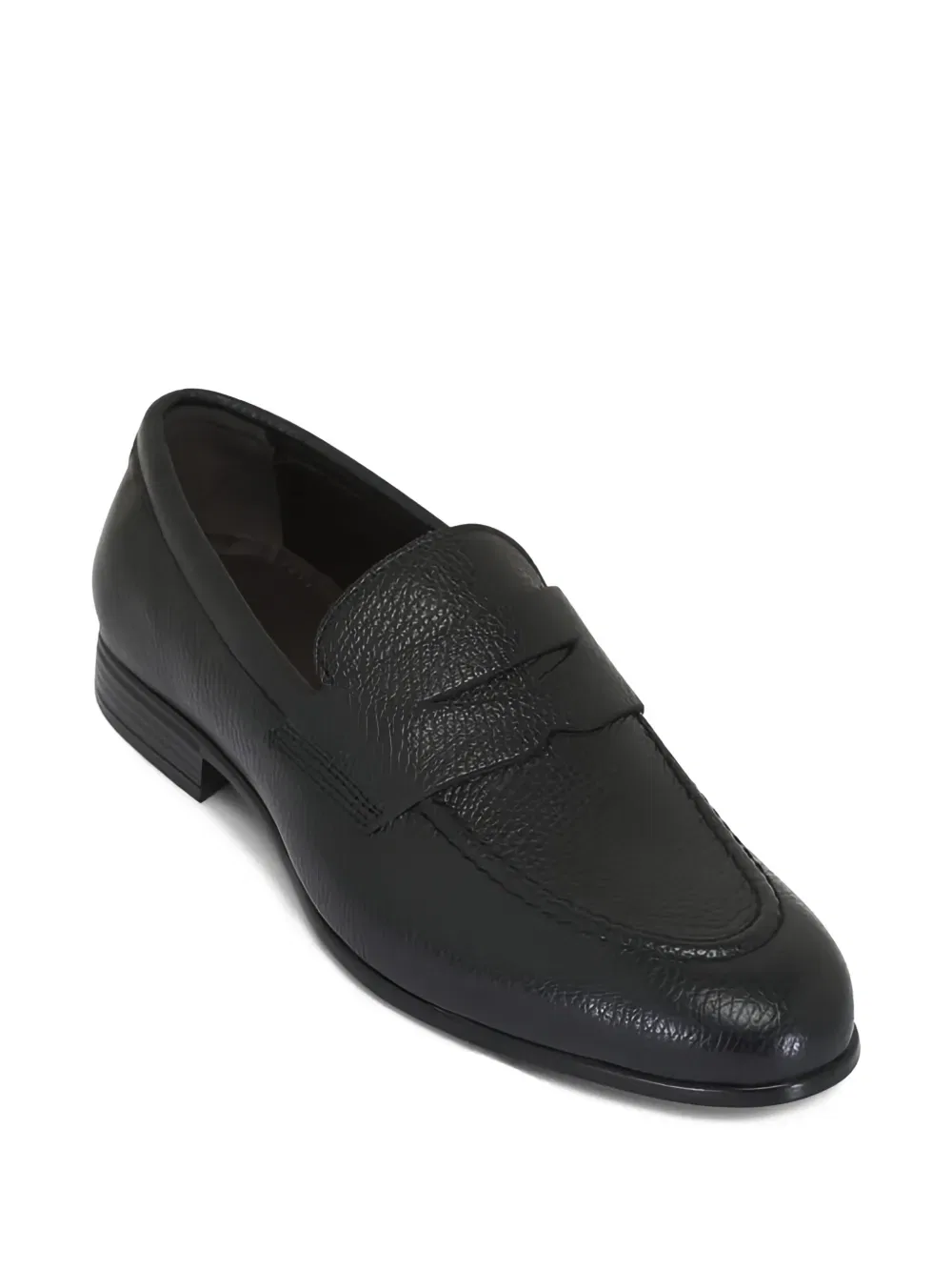Лоферы из зернистой кожи G. Brown Shoes, черный — фото 2