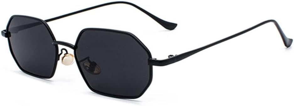 

Маленькие металлические шестиугольные солнцезащитные очки для мужчин и женщин, стильные солнцезащитные очки в стиле ретро, ​​многоугольные солнцезащитные очки, модные очки с защитой от ультрафиолета UV400 KTUCN, Black Blackgrey