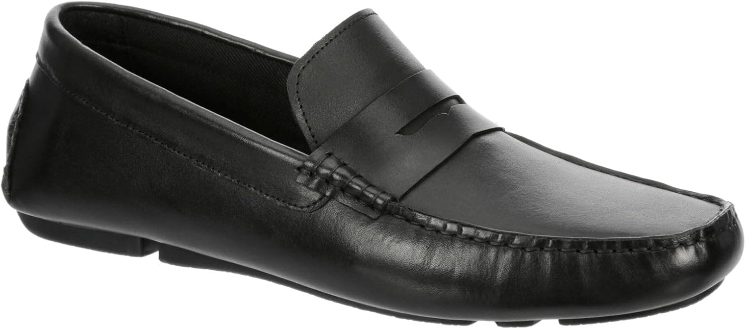 

Мужские лоферы с мягким носком из кожи, с пенни-ремешком Franco Fortini Daven Penny, черный