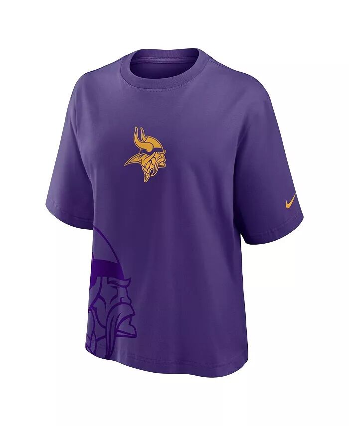 Женская фиолетовая свободная футболка Minnesota Vikings Nike — фото 2