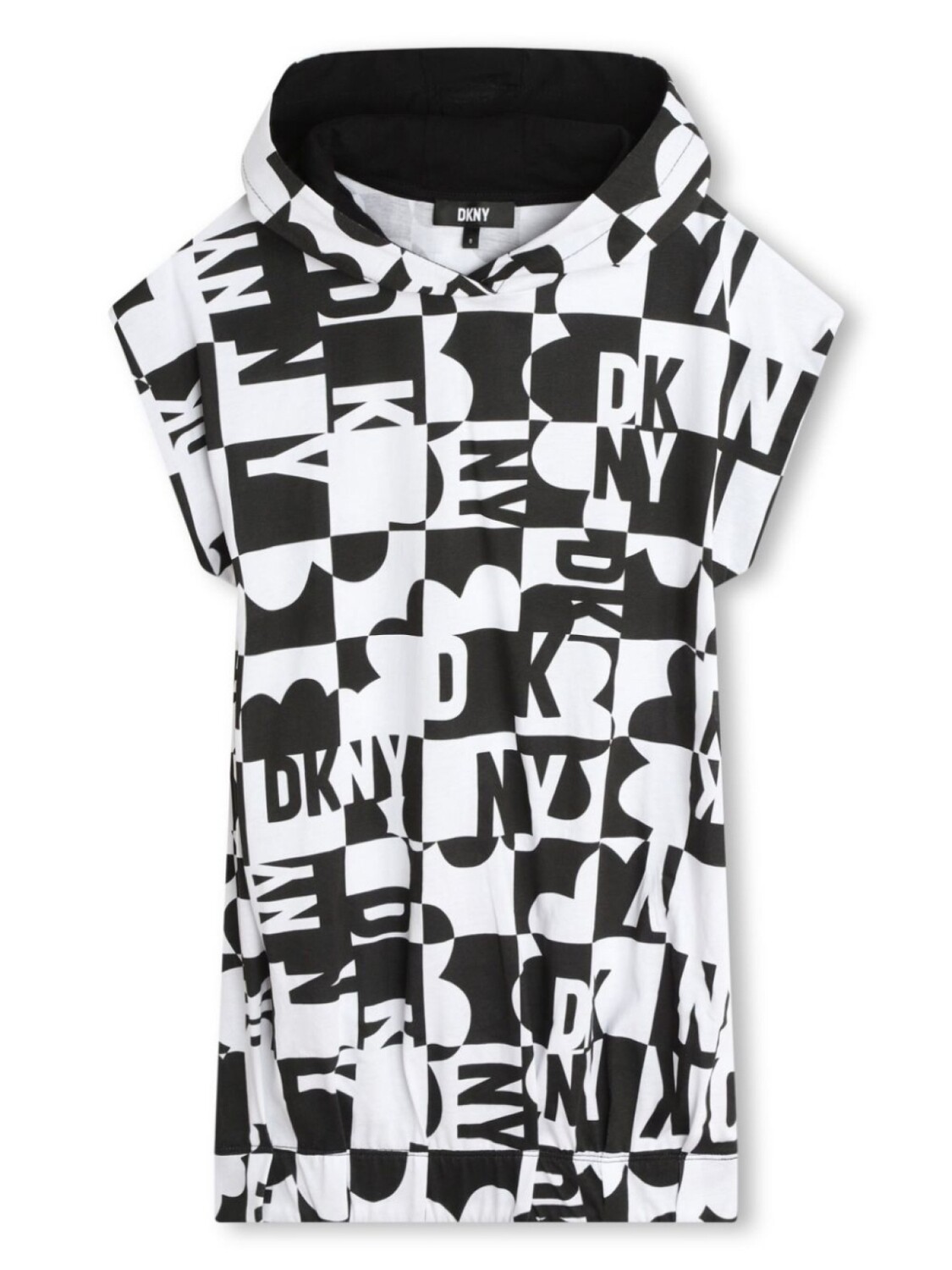 DKNY платье-худи с логотипом, черный