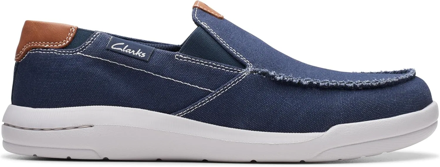 Мужские мокасины Clarks Driftlite Step, Navy Blue Combination — фото 3