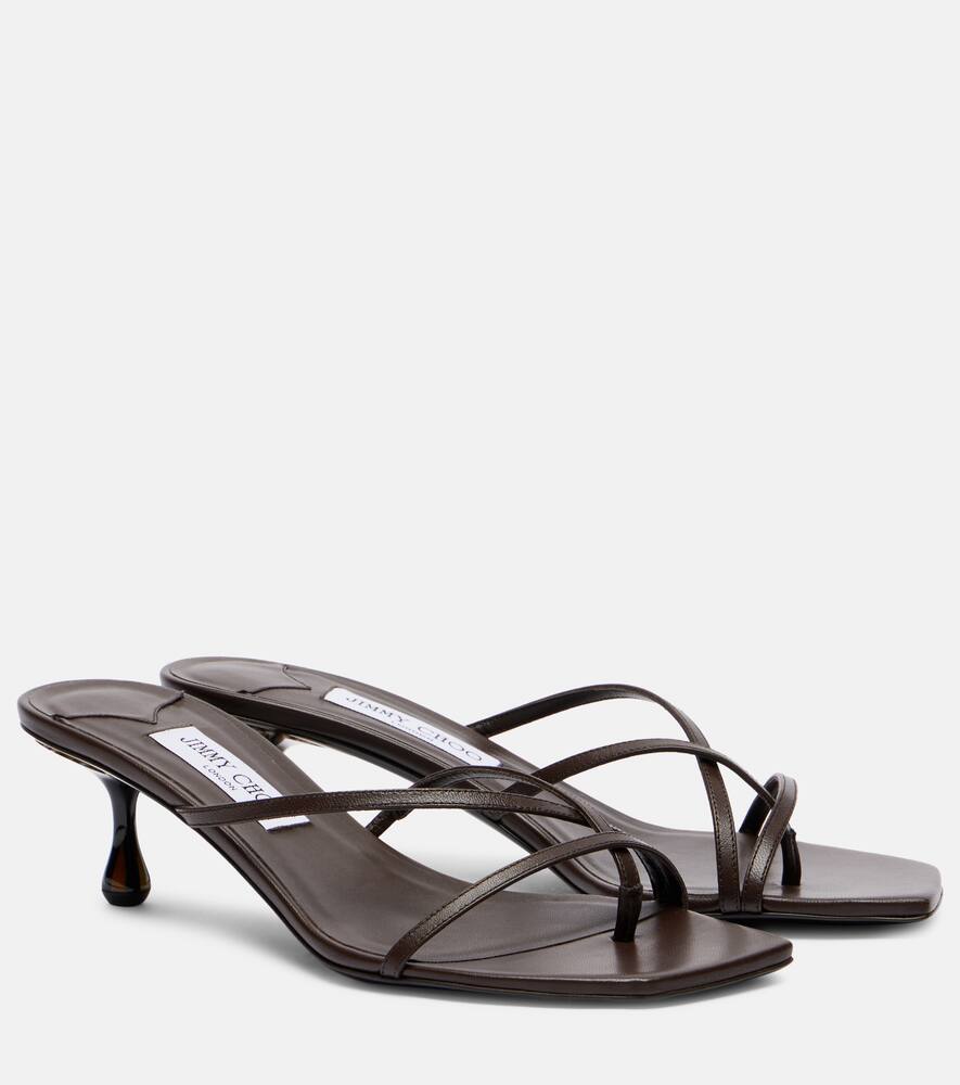 Etana 50 кожаные мюли Jimmy Choo, Chocolate