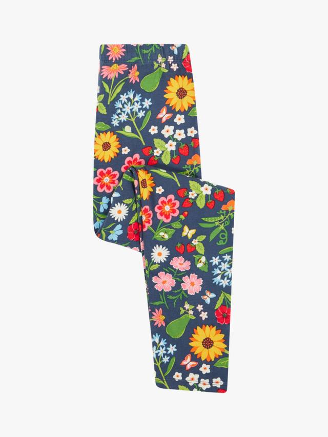 

Детские леггинсы Libby Garden из органического хлопка Frugi, Navy/Multi