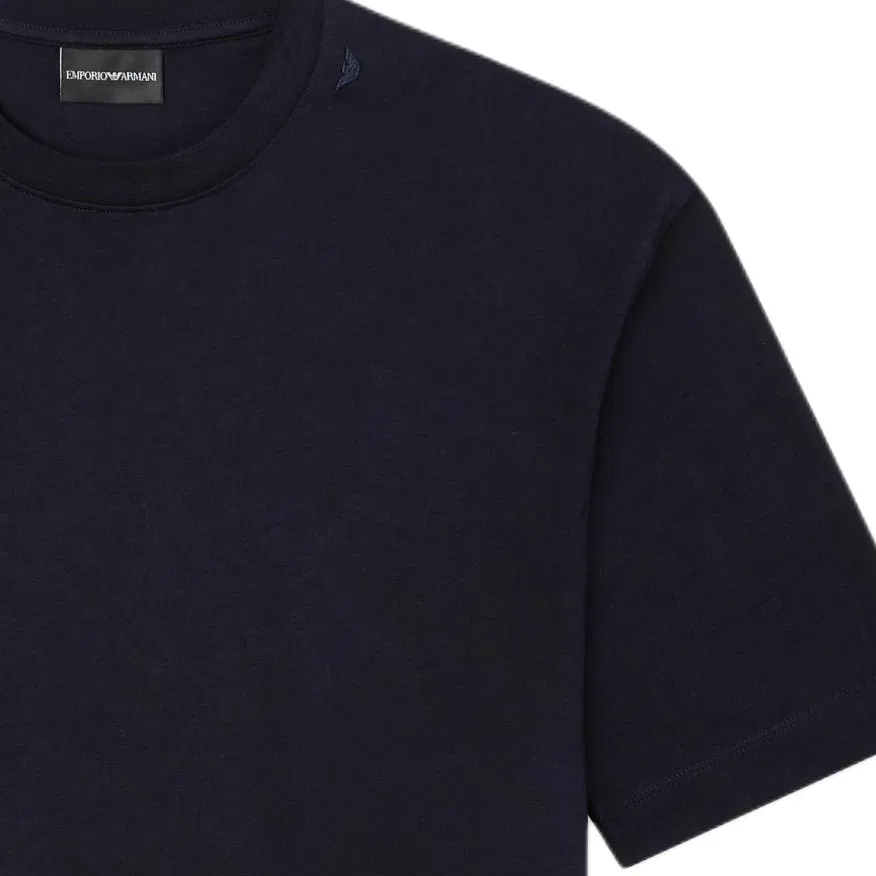 Футболка из хлопкового джерси EMPORIO ARMANI, Navy Blue — фото 3