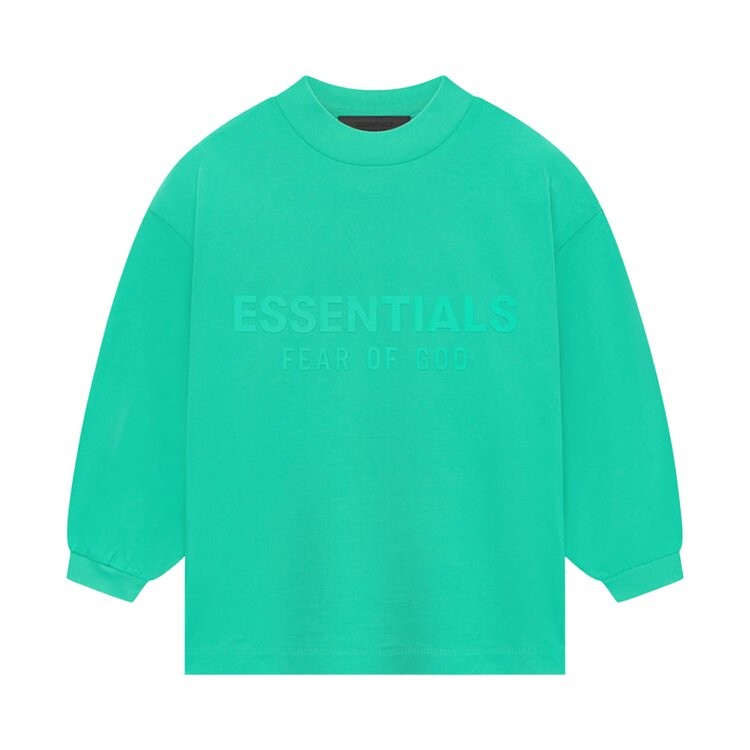 

Футболка Fear of God Essentials Kids Long-Sleeve Tee, цвет Mint Leaf