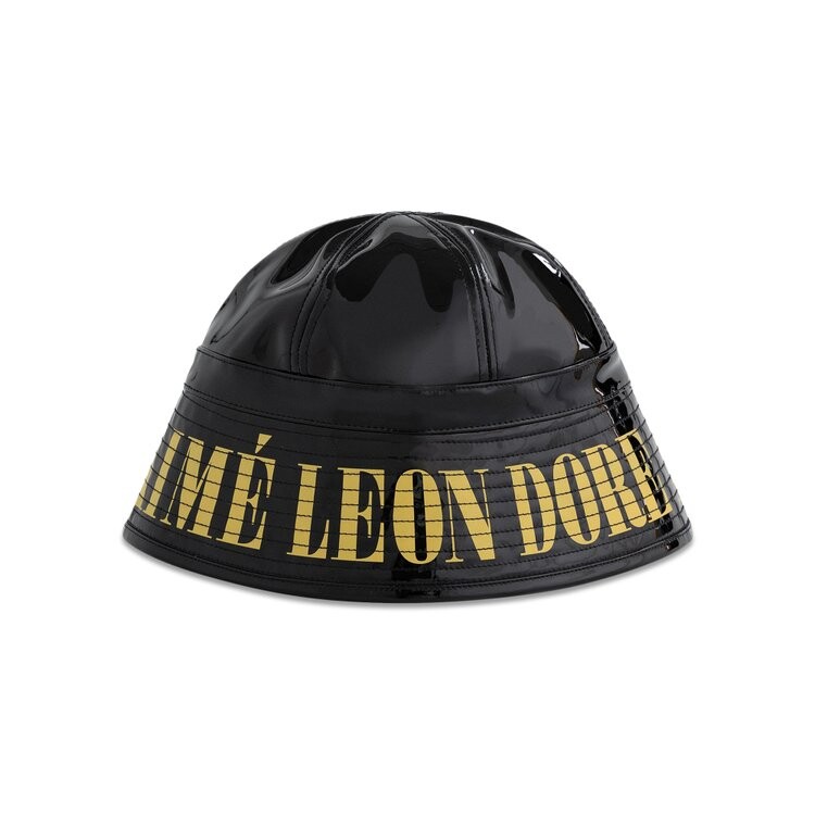 

Панама Aimé Leon Dore Patent Leather Bell Bucket Hat, черный