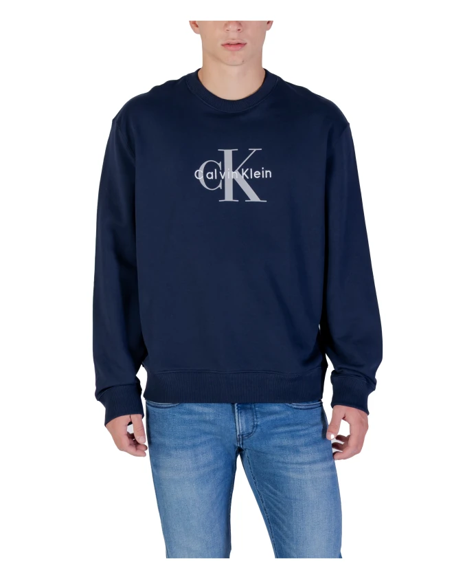 

Минималистичная толстовка с круглым вырезом Calvin Klein Jeans, синий