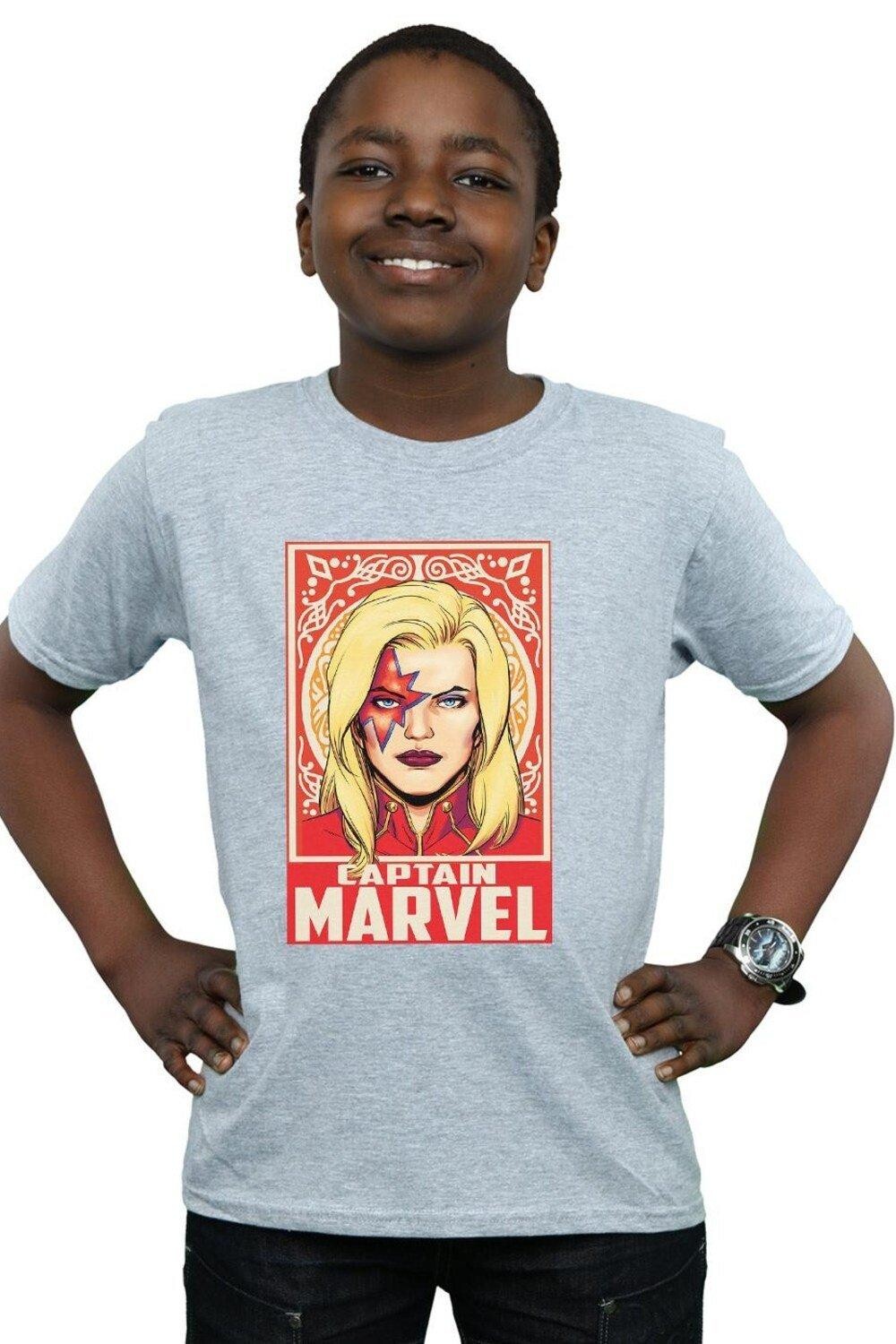 

Футболка с орнаментом «Капитан» Marvel, серый