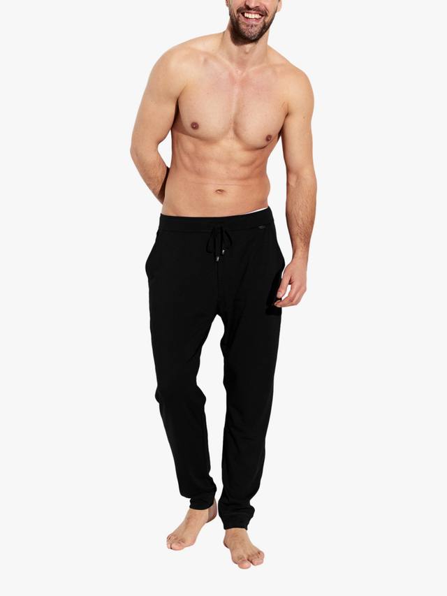 

Брюки для отдыха из бамбуковой хлопчатобумажной смеси henley Panos Emporio, черный