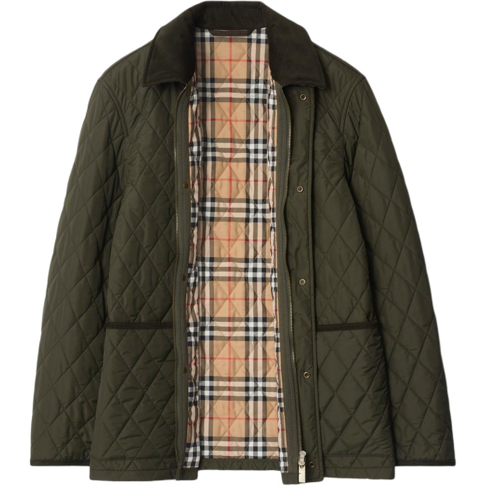Куртка Burberry с вельветовым стёганым воротником, Shale Green — фото 2