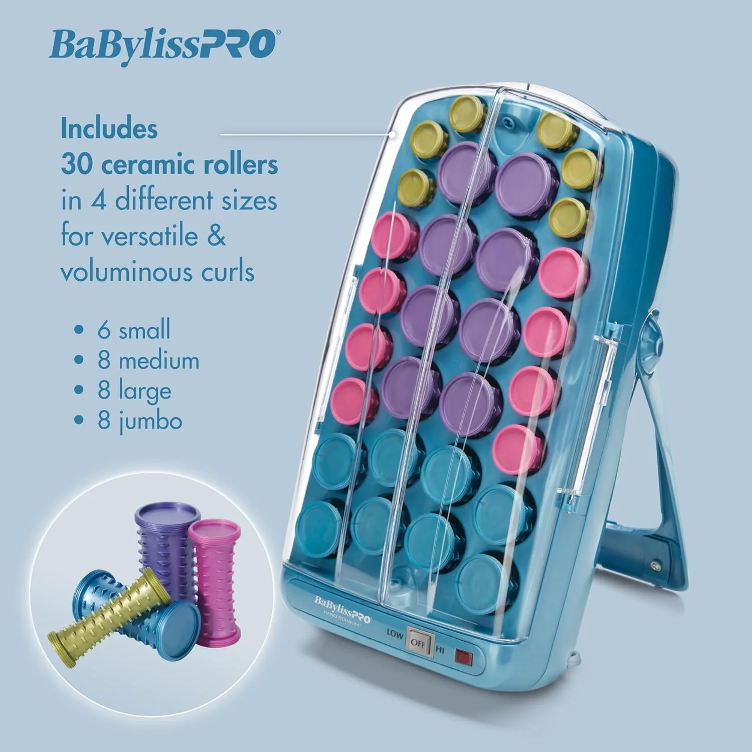 Наборы профессиональных термобигудей и зажимов BabylissPRO Nano Titanium — фото 2