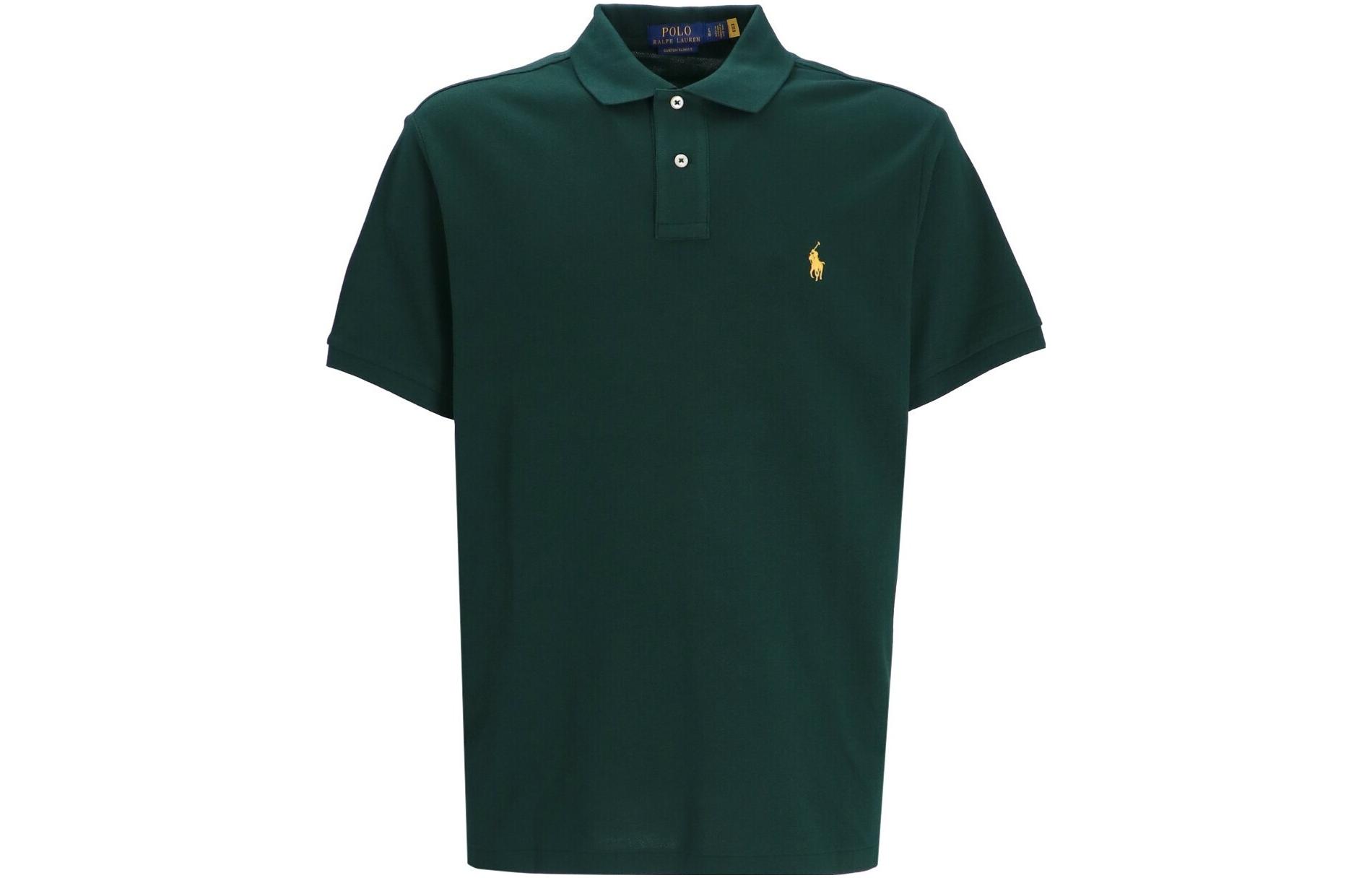 Поло Pony Хлопковая Поло Футболка Polo Ralph Lauren, Зеленый — фото 2