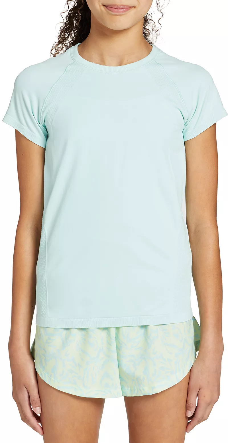 

Бесшовная футболка с короткими рукавами DSG Girls' Movement, цвет Shoreside Blue