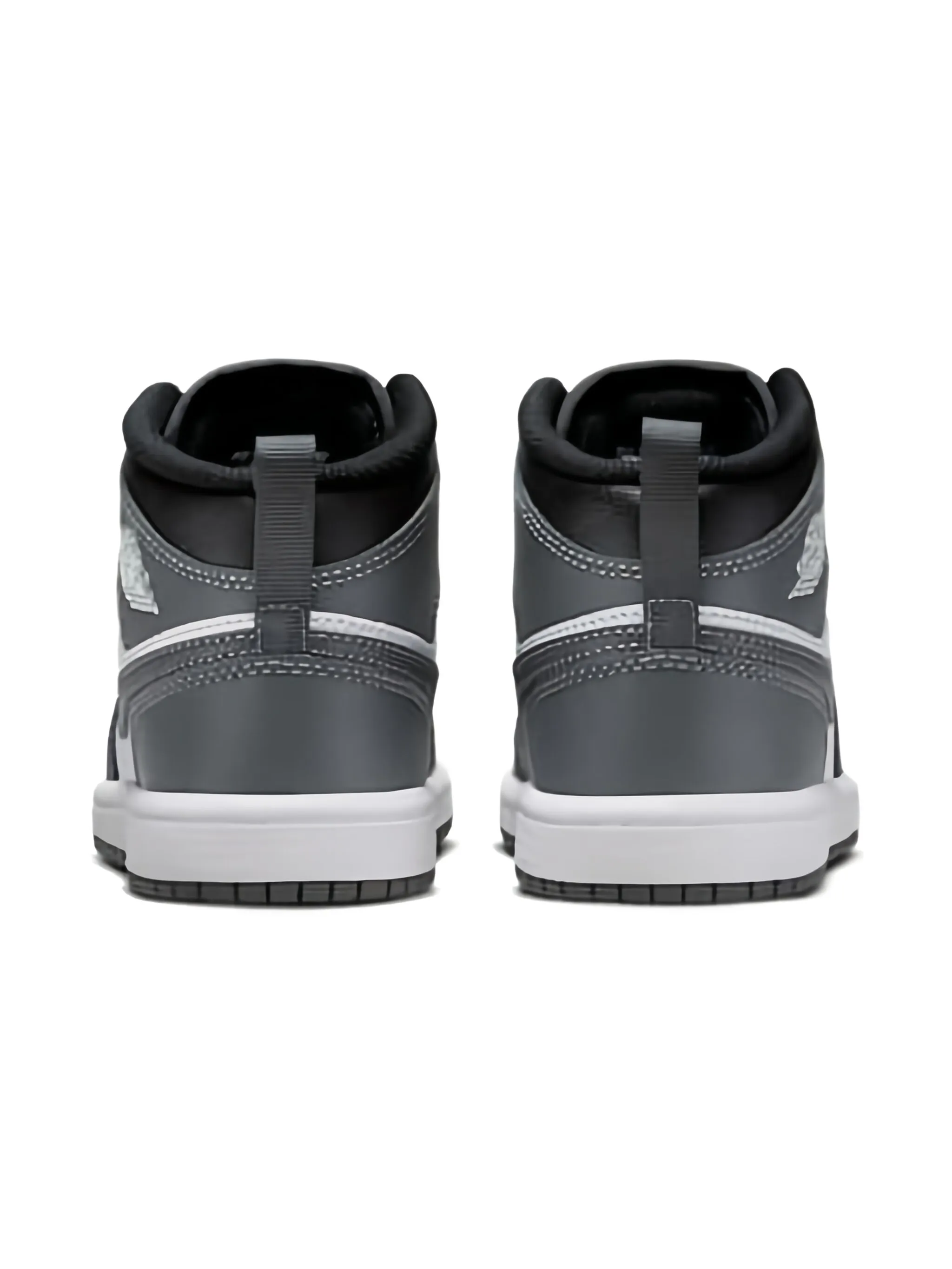 Кроссовки Jordan 1 Mid Black/White/Iron Jordan Kids, черный — фото 3