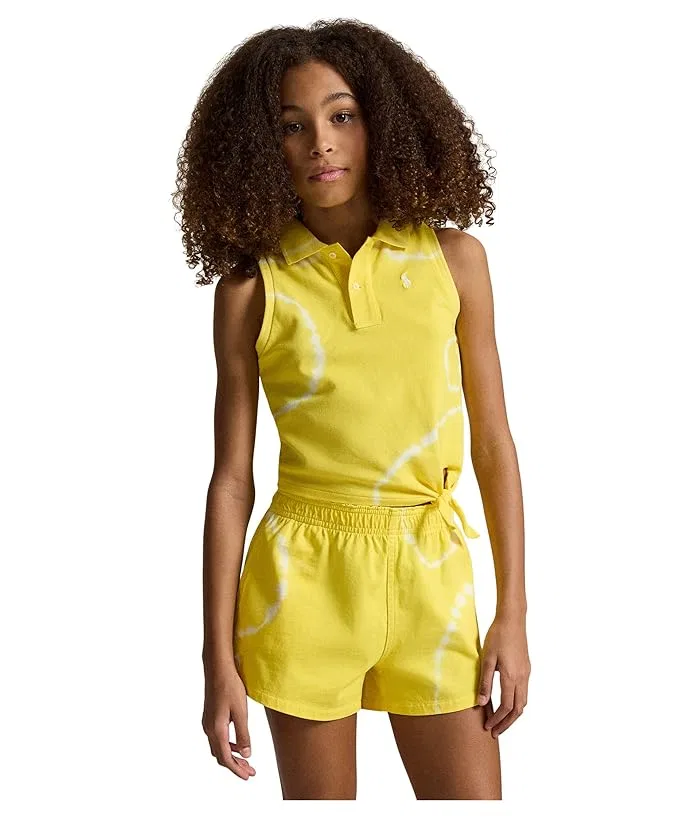 Майка Polo Ralph Lauren Kids, Signal Yellow Tie-Dye — фото 4