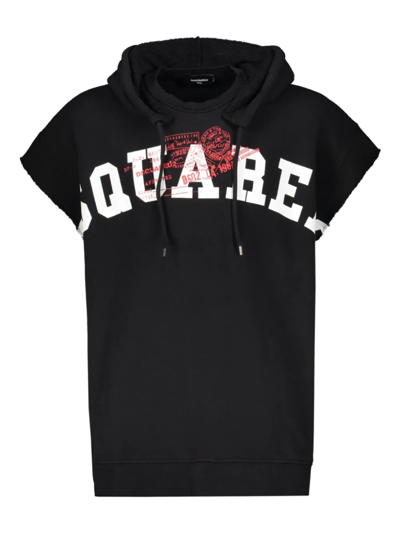 

DSQUARED2 хлопковая толстовка с капюшоном, черный