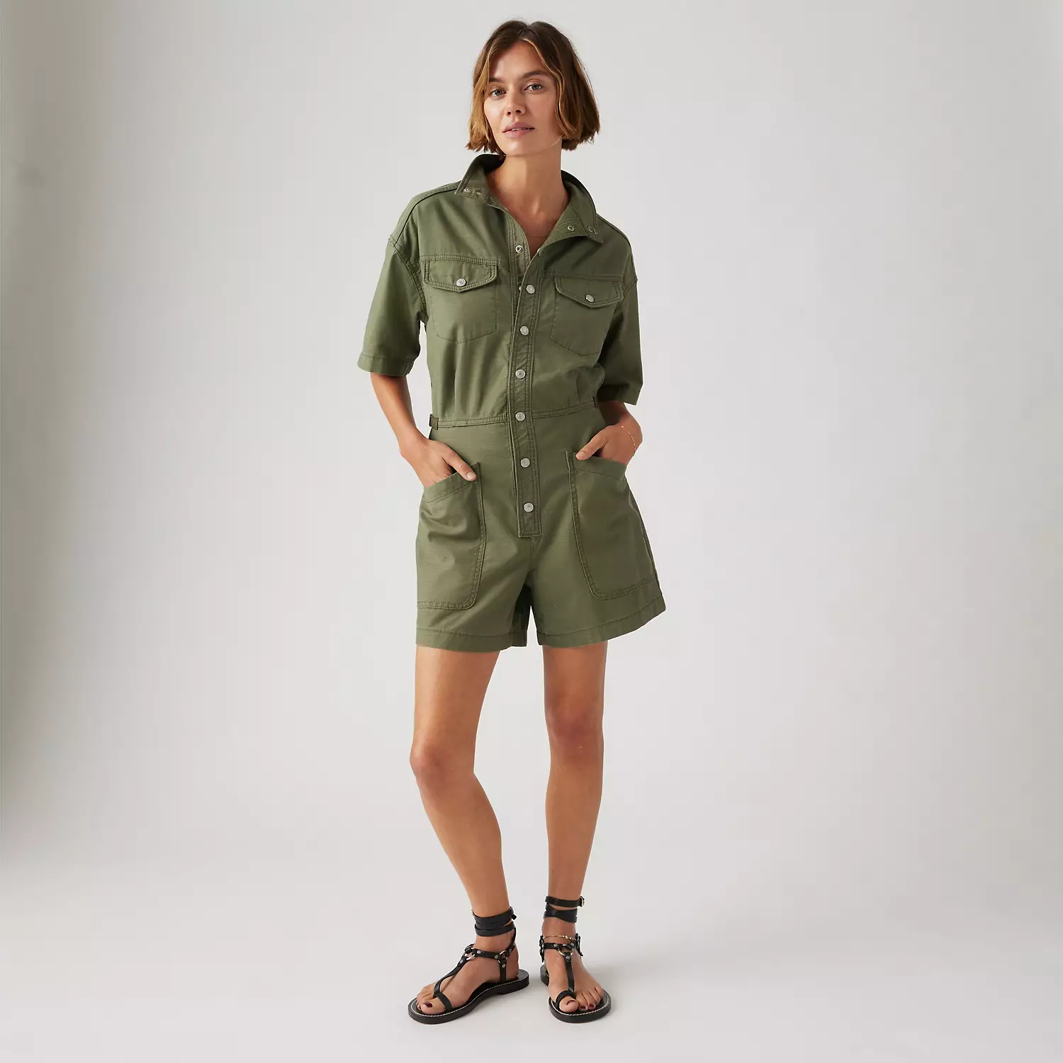 

Комбинезон с коротким рукавом Levi's, цвет Olive Night - Green