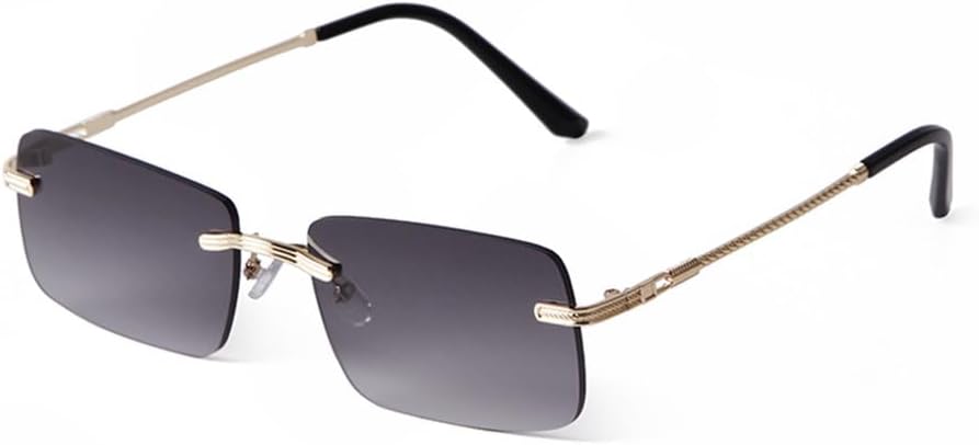 

Солнцезащитные очки с градиентными линзами, металлические, мужские и женские, роскошные, без оправы, ретро, ​​солнцезащитные очки с защитой от УФ-излучения UV400 LVTFCO, C2