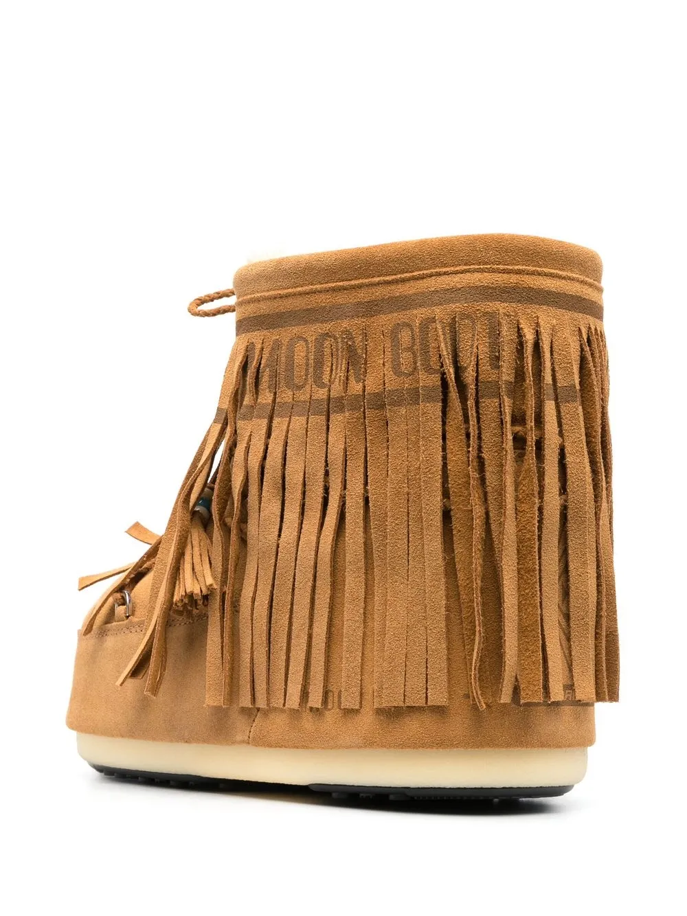 Зимние сапоги Icon Low с бахромой Alanui x Moon boot, коричневый — фото 3