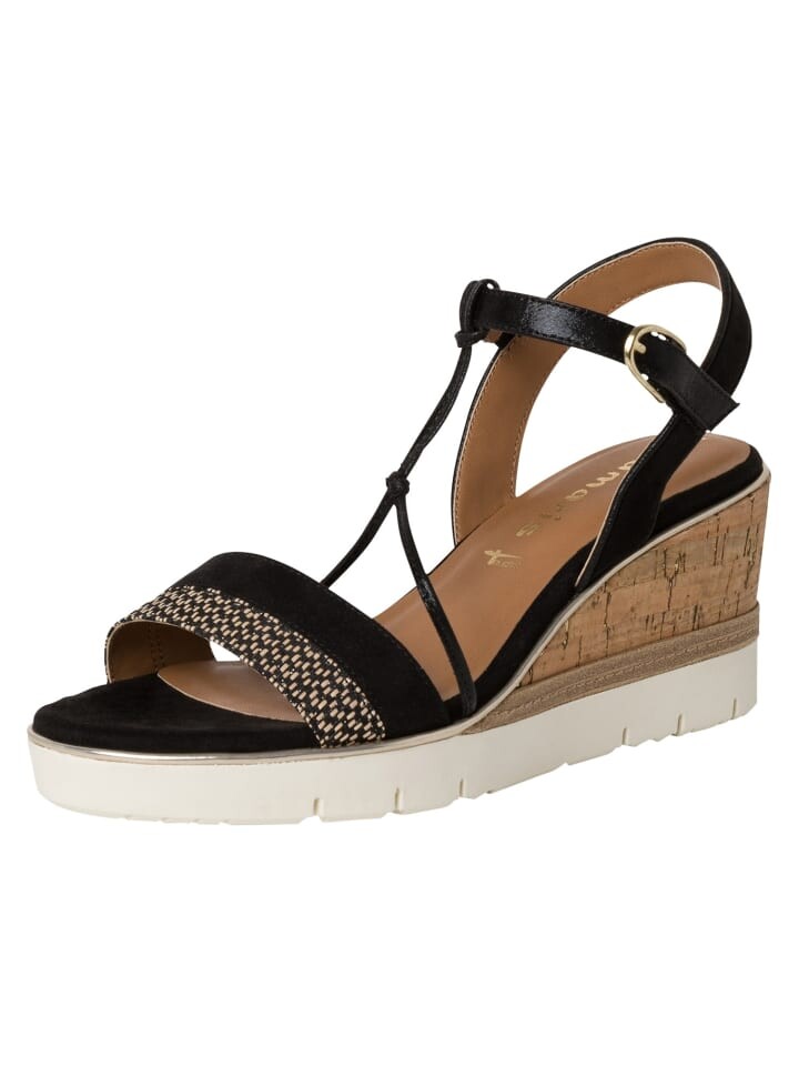 Сандалии на плоской подошве Tamaris Sandalette, цвет black comb