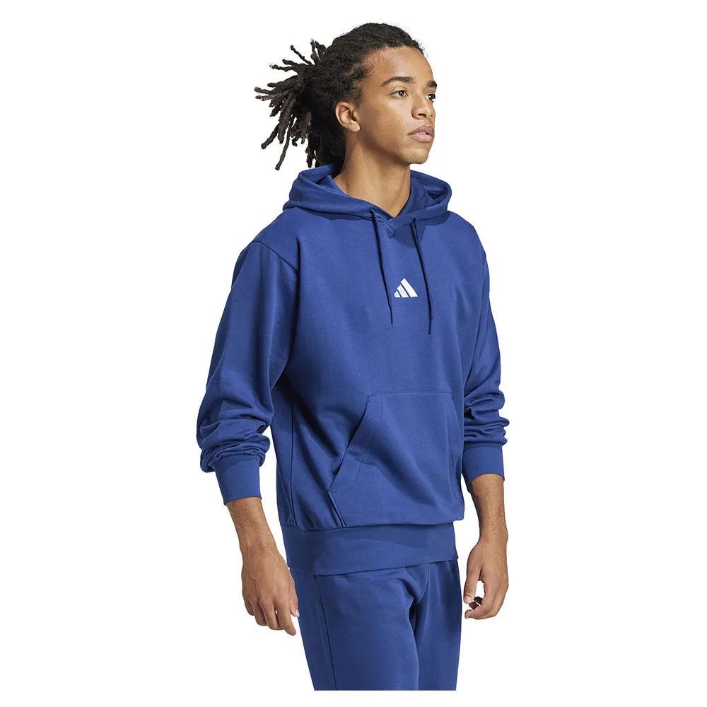 Худи adidas Essentials Feelcozy Fleece, синий — фото 4