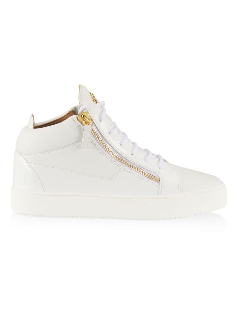 

Кроссовки Birel средней высоты из кожи Giuseppe Zanotti, цвет Bianco
