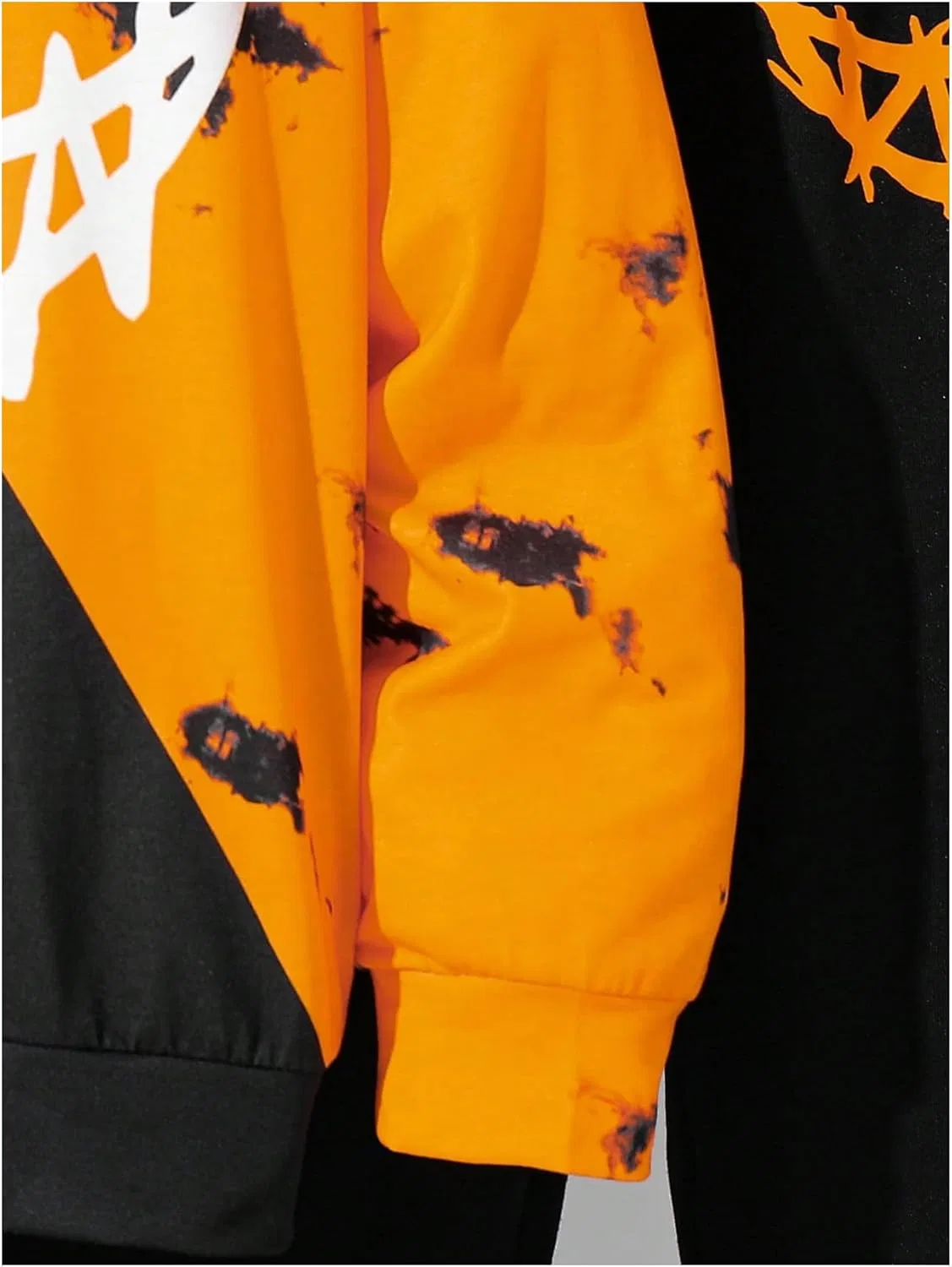 Детский спортивный костюм с принтом WDIRARA, 2 предмета, Black Orange — фото 4