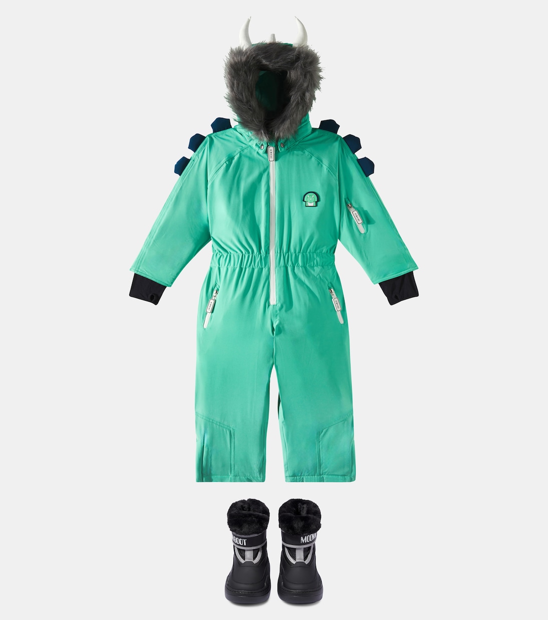 Детские зимние ботинки Junior Park Strap с отделкой из искусственного меха Moon Boot Kids, черный — фото 2